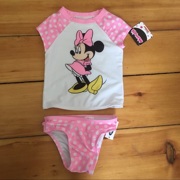 minnie mouse rash guard swimsuit